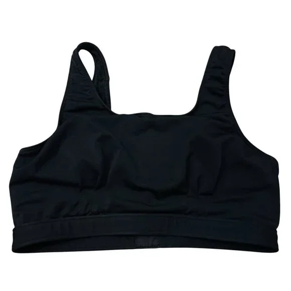 Vintage Patagonia Sports Bra 36/38 CD Black Straps Yoga Gym Made In USA Unpadded - Picture 2 of 7